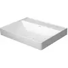 Image de Duravit, Lavabo, Vasque à poser DURASQUARE sans robinetterie, HLB 600x470mm sans robinetterie blanc (470 mm, 600 mm)