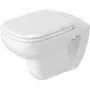 Image de Duravit, Abattant WC, WC suspendu D-CODE RIMLESS profond, 355x540mm blanc