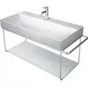 Image de Duravit, Meuble sous-lavabo, Console métallique DURASQUARE suspendue, pour lavabo 235310 chromé (106.50 x 45.10 x 45.10 cm)