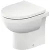 Image de Duravit, Cuvette toilettes + bidet, WC au sol DURASTYLE BASIC RIMLESS profond, 365x560mm, sortie horizontale blanc