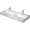 Image de Duravit, Lavabo, Lavabo double DURASQUARE sans meuble avec plan de toilette 1200x470mm sans robinetterie blanc (470 mm, 1200 mm)