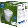 Image de Duravit, Cuvette toilettes + bidet, Set de WC au sol sans rebord DuraStyle blanc avec abattant 41840900A1
