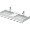 Image de Duravit, Porte-serviettes + crochets pour serviettes, Porte-serviettes DURASQUARE pour lavabo 1139mm chromé
