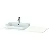 Image de Duravit, Console de lavabo, Happy D.2 Plus Console HP031K, 1300x550 mm, 1 découpe à gauche, pour pied de lavabo HP4932