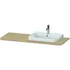 Image de Duravit, Console de lavabo, Happy D.2 Plus Console HP031K, 1300x550 mm, 1 découpe à droite, pour lavabo HP4932, HP4942