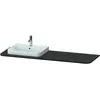 Image de Duravit, Console de lavabo, Happy D.2 Plus Console avec une découpe à gauche 160 x 55 cm noyer brossé sans lavabo