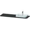 Image de Duravit, Console de lavabo, Happy D.2 Plus Console avec une découpe à droite 160 x 55 cm noyer brossé sans lavabo