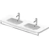 Image de Duravit, Porte-serviettes + crochets pour serviettes, Porte-serviettes DURASTYLE 1329mm, pour lavabo 235714 chromé