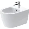 Image de Duravit, Cuvette toilettes + bidet, Bidet suspendu ME by Starck COMPACT avec cuvette et bonde 370x480mm 1 cuvette blanc satiné