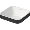 Image de Duravit, Lavabo, Vasque à poser 40 x 40 cm Happy D.2 Plus Anthracite/blanc 2359406100 (400 mm, 400 mm)