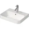 Image de Duravit, Lavabo, Vasque à poser HAPPY D.2 PLUS m ÜL m HLB 500x400mm o HL blanc/anthracite (400 mm, 500 mm)
