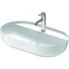 Image de Duravit, Lavabo, Vasque à poser LUV o ÜL m HLB 700x400mm 1 HL blanc satiné (400 mm, 700 mm)