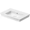 Image de Duravit, Lavabo, Meuble vasque WHITE TULIP avec robinetterie sans trou 750x490mm blanc (490 mm, 750 mm)