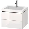 Image de Duravit, Ensemble de meubles de salle de bain, L-Cube c-bonded Ensemble suspendu, 2 tiroirs, sans trop-plein, 1 trou pour robinet, 600x500x480mm