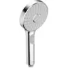Image de Hansa, Pommeau de douche, Hansaactivejet douchette à main 3 jets, d= 120mm, gris clair chromé (3 Types de jets, 15 l/min)