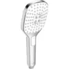 Image de Hansa, Pommeau de douche, Hansaactivejet Douchette à main 3 jets carrée 110x120mm blanc chromé (3 Types de jets, 15 l/min)