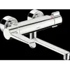 Image de Hansa, Robinetterie de salle de bains, HANSAclinca Safety + robinetterie de lavabo, saillie 285 mm, levier de commande long, chromé