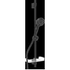Image de Hansa, Pommeau de douche, Basicjet Kit de tringles murales 3 jets noir mat (3 Types de jets, 18 l/min)