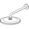 Image de Hansa, Pommeau de douche, viva - hoofddouche, diameter 3 cm, mat zwart (1 Type de jet, 12 l/min)