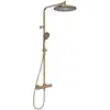 Image de Hansa, Système de douche, aurelia - doucheset met thermostaat, diameter 30 cm, 3 jets, geslepen brons