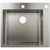 Image de hansgrohe, Évier, HG évier à encastrer 450 S712-F450 inox (Evier encastré, 50 cm, 55 cm)