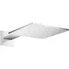 Image de hansgrohe, Pommeau de douche, Douche de tête 300/300 1jet AXOR avec bras de douche, montage mural chromé (1 Type de jet, 18 l/min)