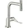 Image de hansgrohe, Robinetterie de cuisine, Mitigeur monocommande pour évier AXOR CITTERIO DN 15 Douchette extractible Stain steel optic