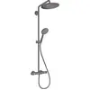 Image de hansgrohe, Système de douche, Croma Select S 280 Air 1jet Showerpipe : couleur - chrome noir brossé