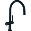 Image de hansgrohe, Robinetterie de cuisine, HG Mitigeur monocommandé pour évier 220 TALIS M Robinet d'arrêt pour appareil 1jet noir mat