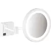 Image de hansgrohe, Miroir cosmétique, AddStoris miroir de courtoisie, avec lumière LED, blanc mat