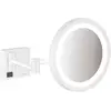 Image de Hansgrohe AddStoris make-up spiegel met LED verlichting 21,7x39,3x21,7cm mat wit
