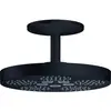 Image de Axor, Pommeau de douche, Douche de tête 280 2jet ONE avec raccordement au plafond noir mat (2 Types de jets, 18 l/min)