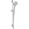 Image de hansgrohe, Pommeau de douche, Vernis Blend Ensemble de douche 100 Vario avec barre de douche Crometta 65 cm (2 Types de jets, 15.20 l/min)