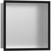 Image de hansgrohe, Rangement pour douche, HG Niche murale XtraStoris Individual ES geb 300x300x100mm Cadre design ma-sw (30 x 10 x 30 cm)