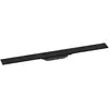 Image de hansgrohe, Rigole de douche, HG Caniveau de douche RainDrain Flex raccourcissable, montage mural 900mm noir mat (900 mm)
