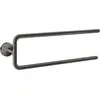 Image de Axor, Porte-serviettes + crochets pour serviettes, Porte-serviettes Universal Circular à deux bras poli noir chrome