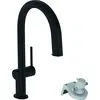Image de hansgrohe, Robinetterie de cuisine, Système de filtration 210 Aqittura M91 Tuyau extensible, 1 jet noir mat
