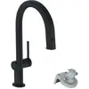 Image de hansgrohe, Robinetterie de cuisine, Système de filtration 210 Aqittura M91 Tuyau extensible, 1 jet, sBox noir mat