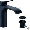 Image de hansgrohe, Robinetterie de salle de bains, HG EH-WT-MI 110 VIVENIS m Garniture d'écoulement à tirette noir mat