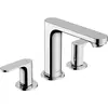 Image de hansgrohe, Robinetterie de salle de bains, HG Mélangeur lavabo 3 trous Rebris S 110, avec vidage à tirette chromé