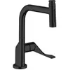 Image de Axor, Robinetterie de cuisine, Mitigeur monocommandé de cuisine CITTERIO Select 2 jet avec douchette extractible sBox noir mat