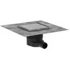 Image de hansgrohe, Rigole de douche, HG avaloir ponctuel RainDrain Brilliance set complet 150x150mm inox brossé (150 mm)