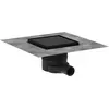 Image de hansgrohe, Rigole de douche, HG Avaloir ponctuel RainDrain Brilliance set complet 150x150mm noir mat (150 mm)