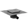 Image de hansgrohe, Rigole de douche, HG avaloir ponctuel RainDrain Brilliance set complet inox brossé 150x150mm (150 mm)