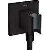 Image de hansgrohe, Robinetterie de salle de bains, HG Raccord de tuyau Fixfit square m v. de reflux noir mat