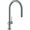 Image de hansgrohe, Robinetterie de cuisine, Mitigeur d'évier 210 Talis M54 douchette extractible, 2 jets brushed black chromé