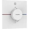 Image de hansgrohe, Robinetterie de salle de bains, ShowerSelect Comfort E thermostat, encastré, 1 consommateur, rosace carrée, avec bouton