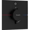 Image de hansgrohe, Robinetterie de salle de bains, ShowerSelect Comfort E thermostat, encastré, 1 consommateur, rosace carrée, avec bouton