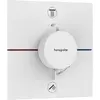 Image de hansgrohe, Robinetterie de salle de bains, ShowerSelect Comfort E thermostat, encastré, 2 consommateurs, rosace carrée, avec combin