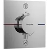 Image de hansgrohe, Robinetterie de salle de bains, ShowerSelect Comfort E thermostat, encastré, 2 consommateurs, rosace carrée, avec combin